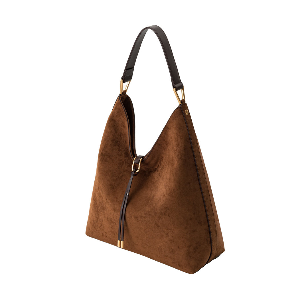 JW PEI Aria Faux Suede Shoulder Bag - Brown by JW PEI
