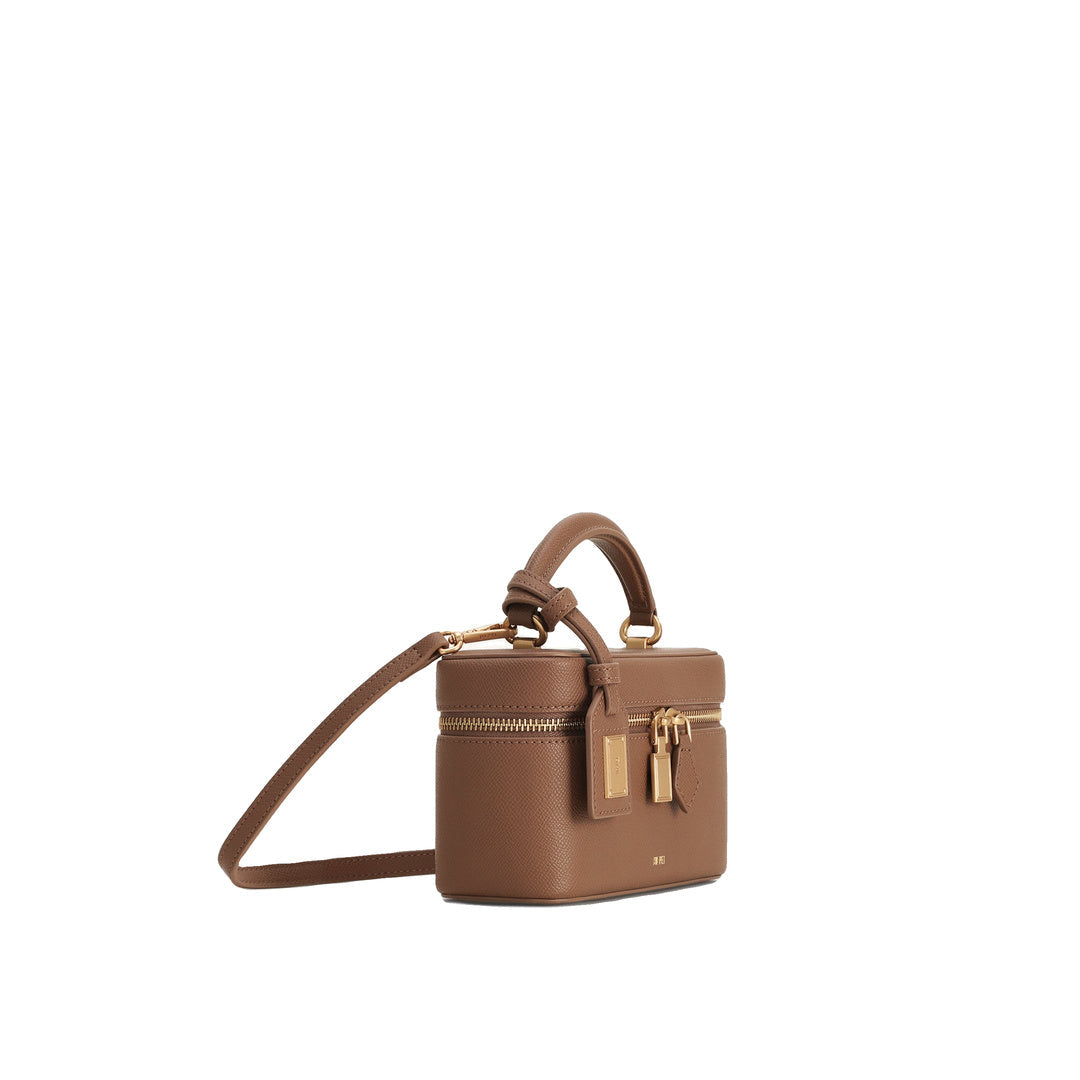 JW PEI Cleo Box Shape Top Handle Bag - Brown by JW PEI