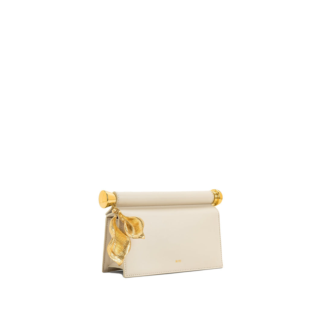 JW PEI Holly Metal Pendant Embellished Clutch - White by JW PEI