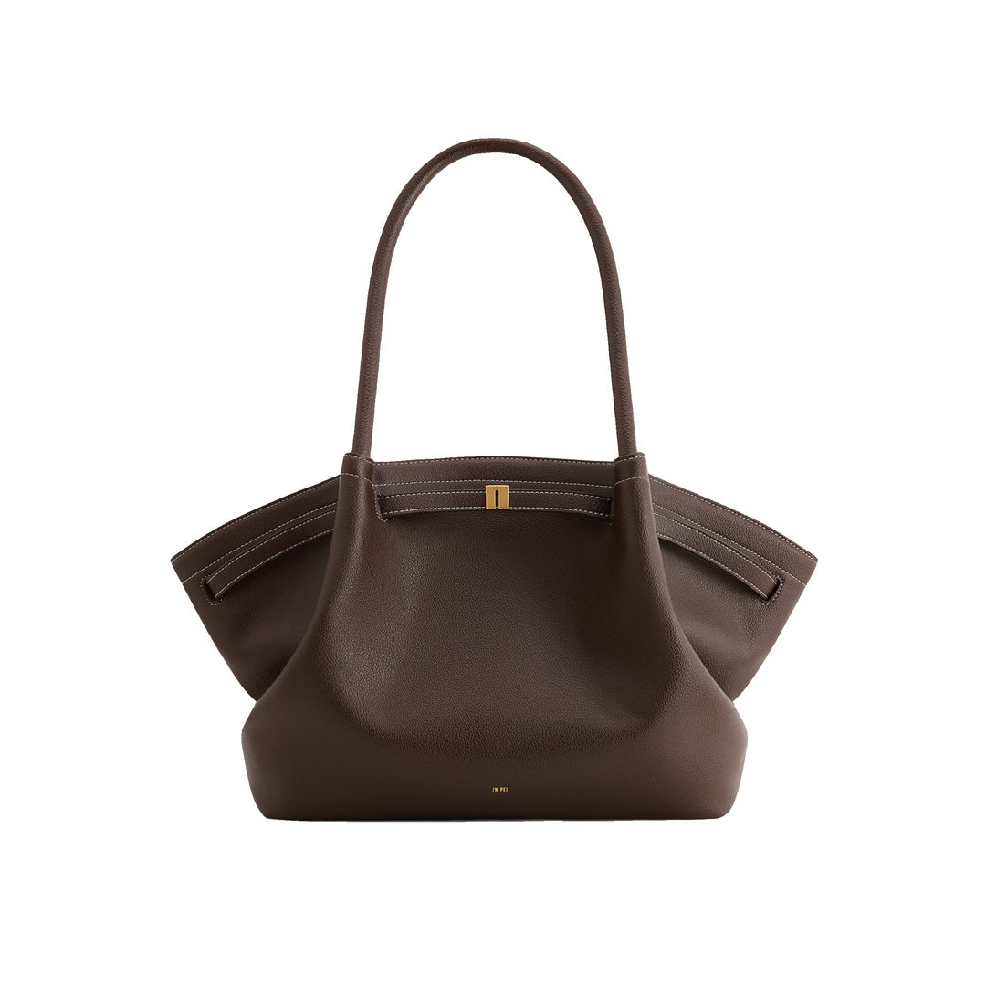JW PEI Hana Large Tote Bag - Dark Brown by JW PEI