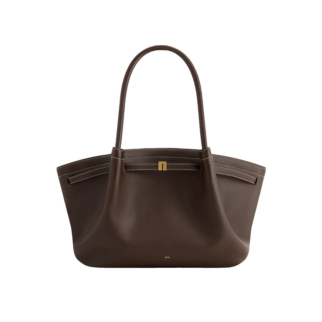 JW PEI Hana Large Tote Bag - Dark Brown by JW PEI