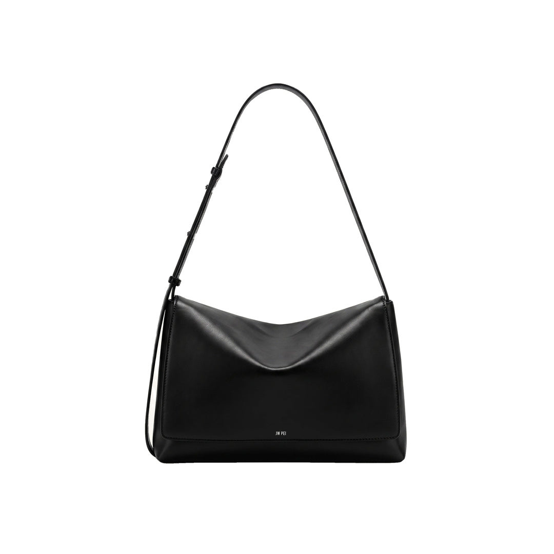 JW PEI Isolde Flap Shoulder Bag - Black by JW PEI
