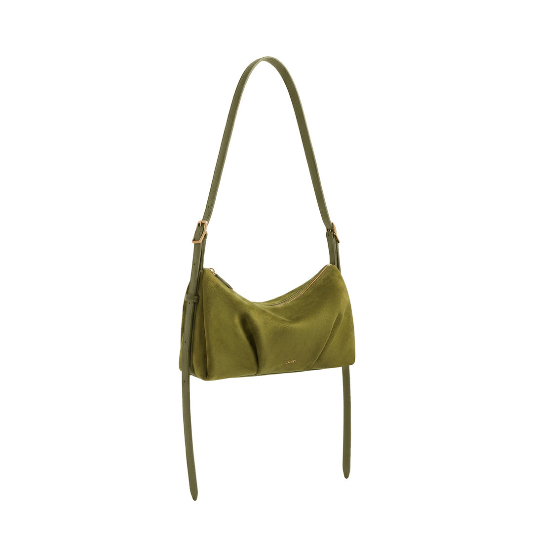 JW PEI Loriette Faux Suede Crossbody Bag - Olive Green by JW PEI