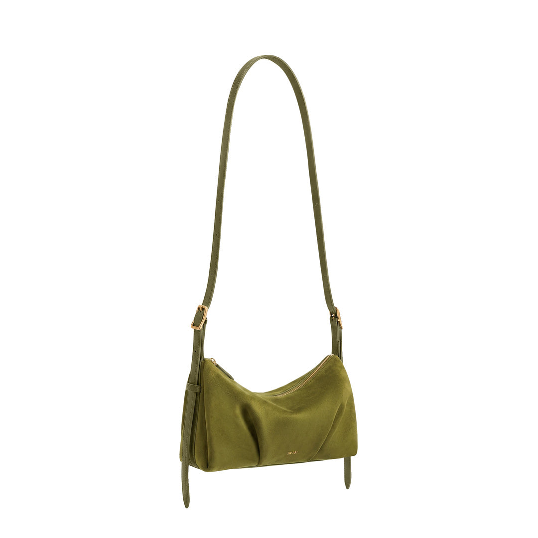 JW PEI Loriette Faux Suede Crossbody Bag - Olive Green by JW PEI