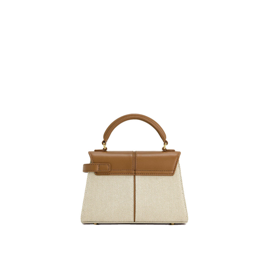 JW PEI Elise Top Handle Bag - Brown Canvas by JW PEI