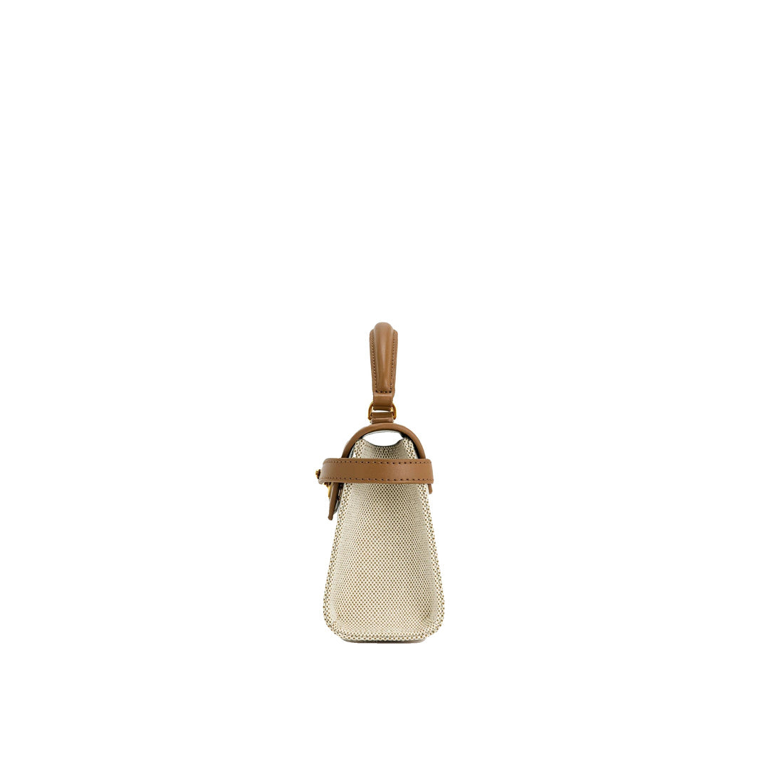 JW PEI Elise Top Handle Bag - Brown Canvas by JW PEI