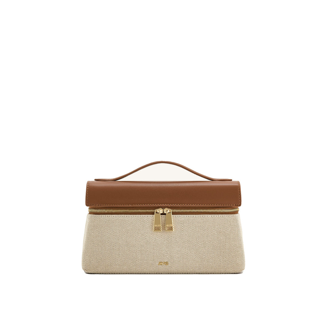 JW PEI Thea Top Handle Bag - Brown Canvas by JW PEI