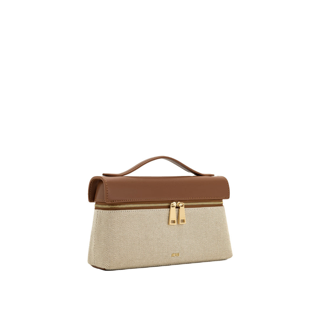 JW PEI Thea Top Handle Bag - Brown Canvas by JW PEI
