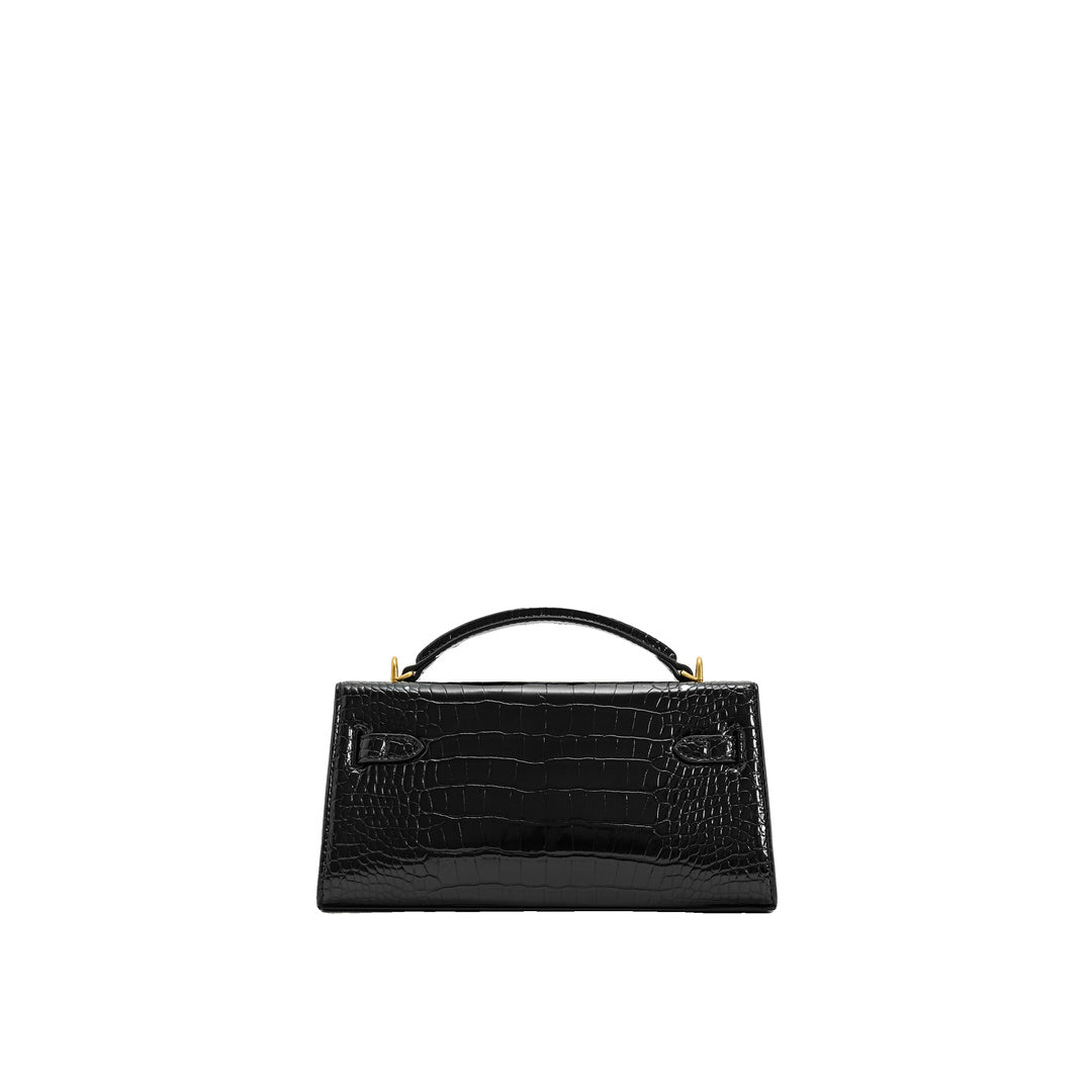 JW PEI Noor Top Handle Bag - Black Croc by JW PEI