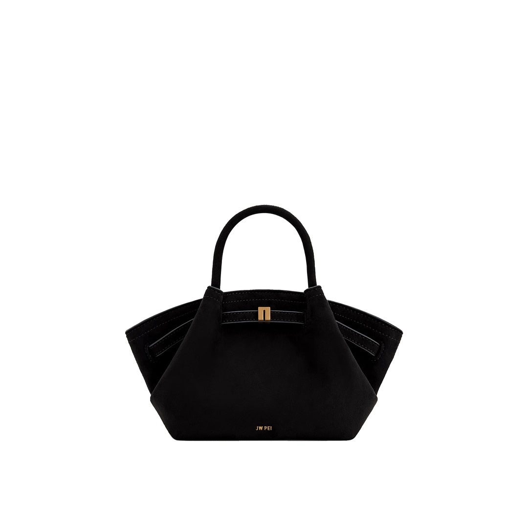 JW PEI Hana Mini Faux Suede Tote Bag - Black by JW PEI
