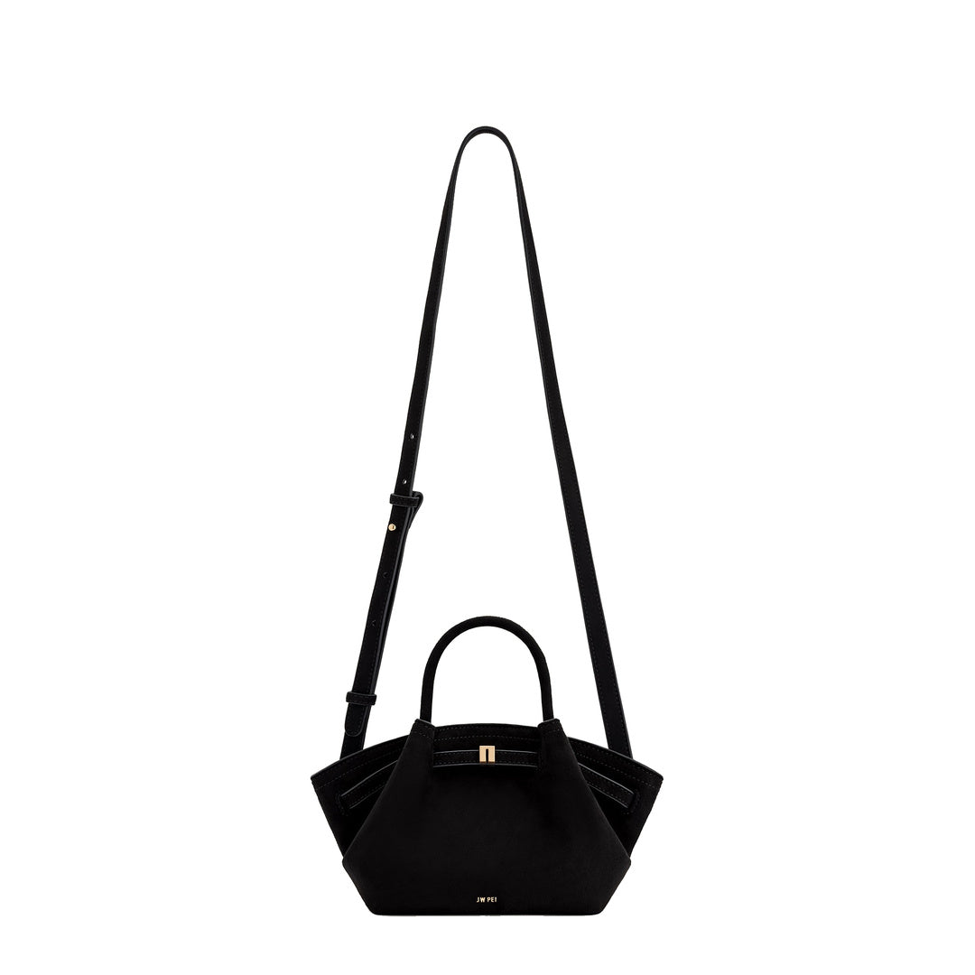 JW PEI Hana Mini Faux Suede Tote Bag - Black by JW PEI