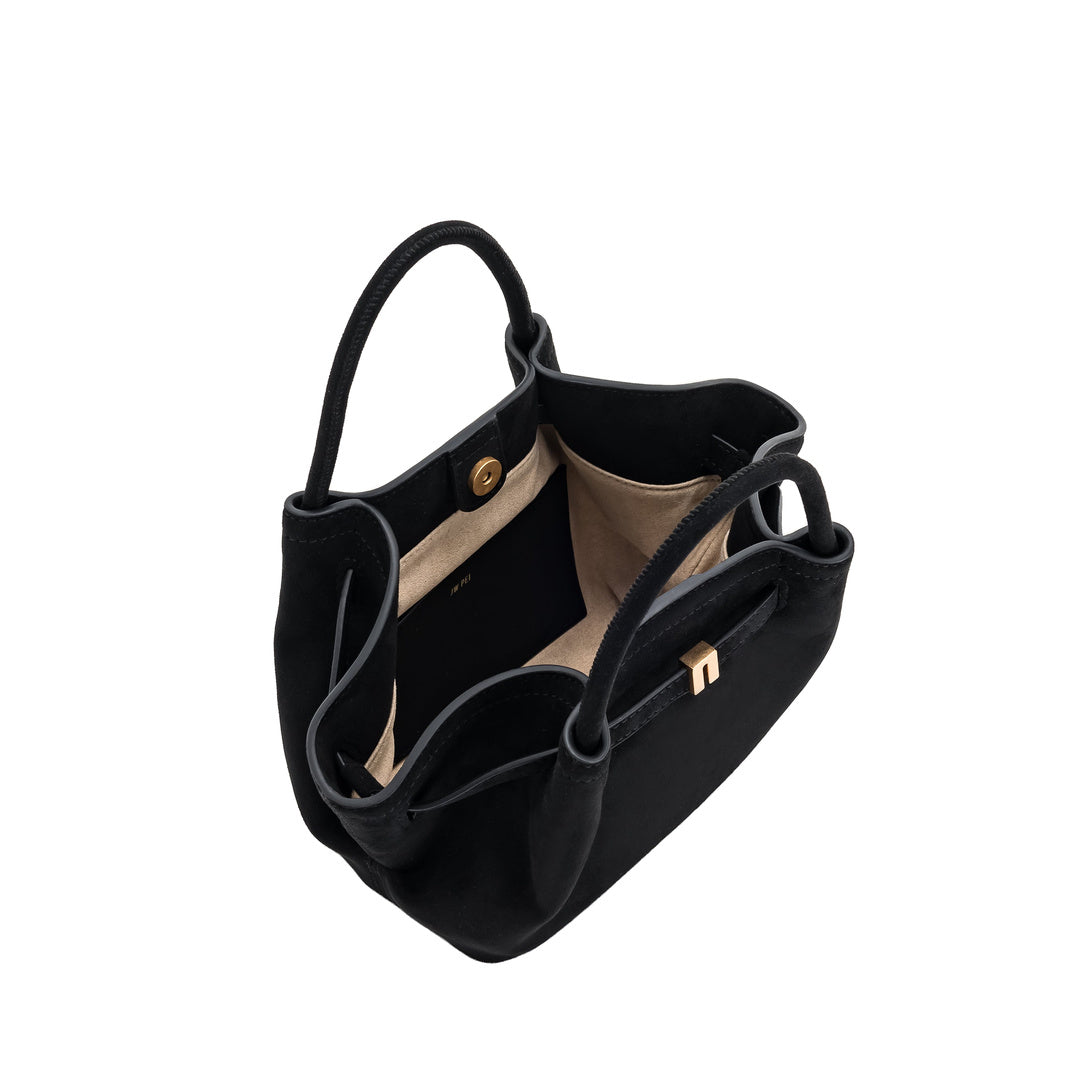 JW PEI Hana Mini Faux Suede Tote Bag - Black by JW PEI