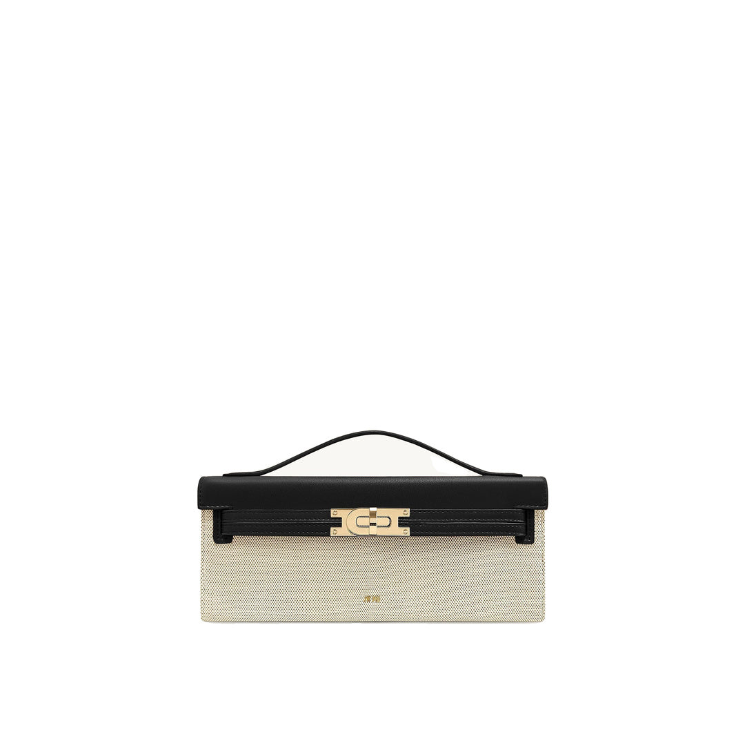 JW PEI Bria Structured Top Handle Bag - Black Canvas by JW PEI