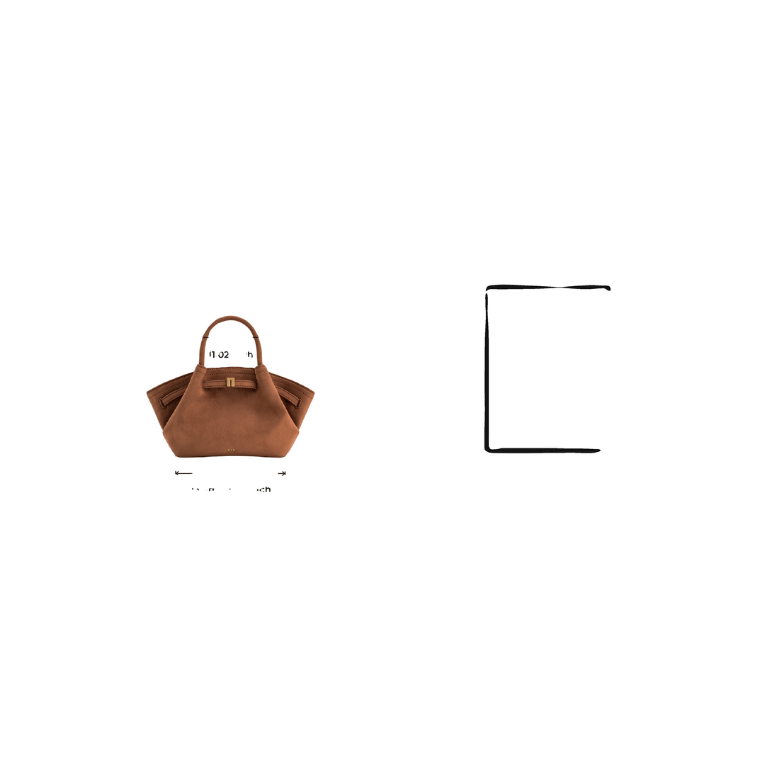 JW PEI Hana Mini Faux Suede Tote Bag - Brown by JW PEI