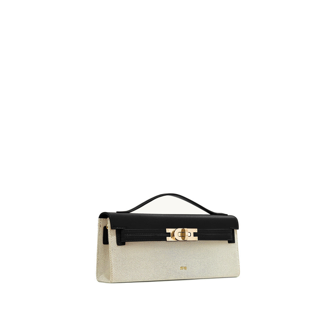 JW PEI Bria Structured Top Handle Bag - Black Canvas by JW PEI