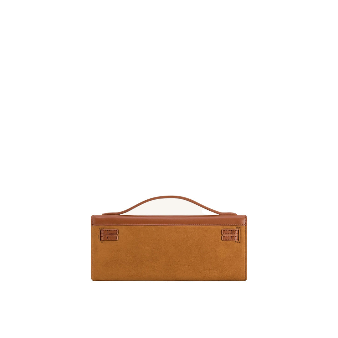 JW PEI Bria Faux Suede Structured Top Handle Bag - Brown by JW PEI