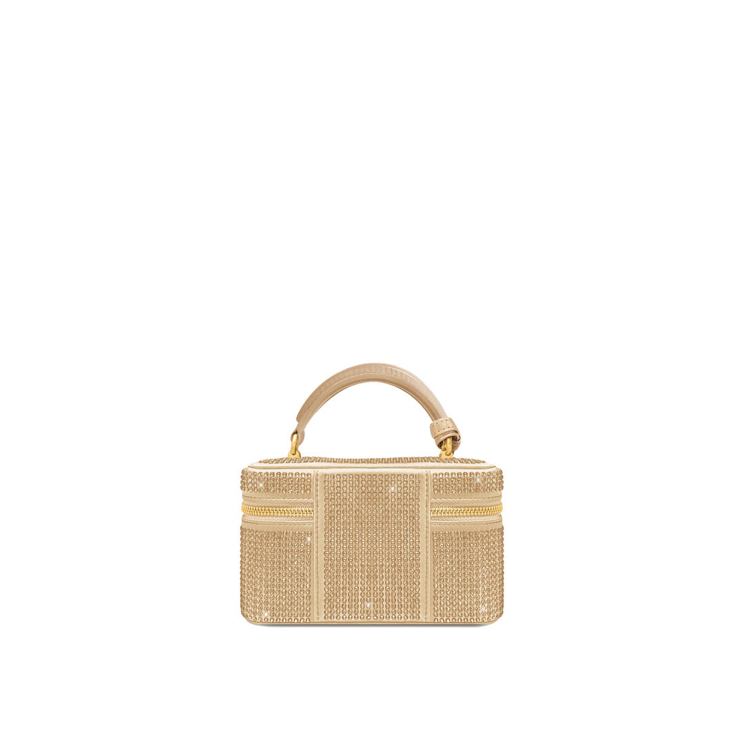 JW PEI Cleo Artificial Crystal Box Shape Top Handle Bag - Champagne by JW PEI