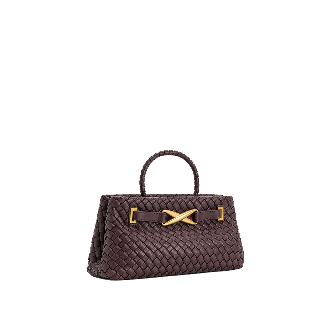 JW PEI Elora Woven Tote Bag - Deep Burgundy by JW PEI