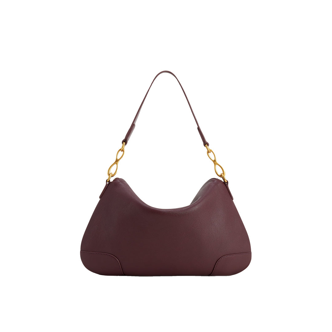 JW PEI Jayla Metal Pendant Embellished Shoulder Bag - Deep Burgundy by JW PEI