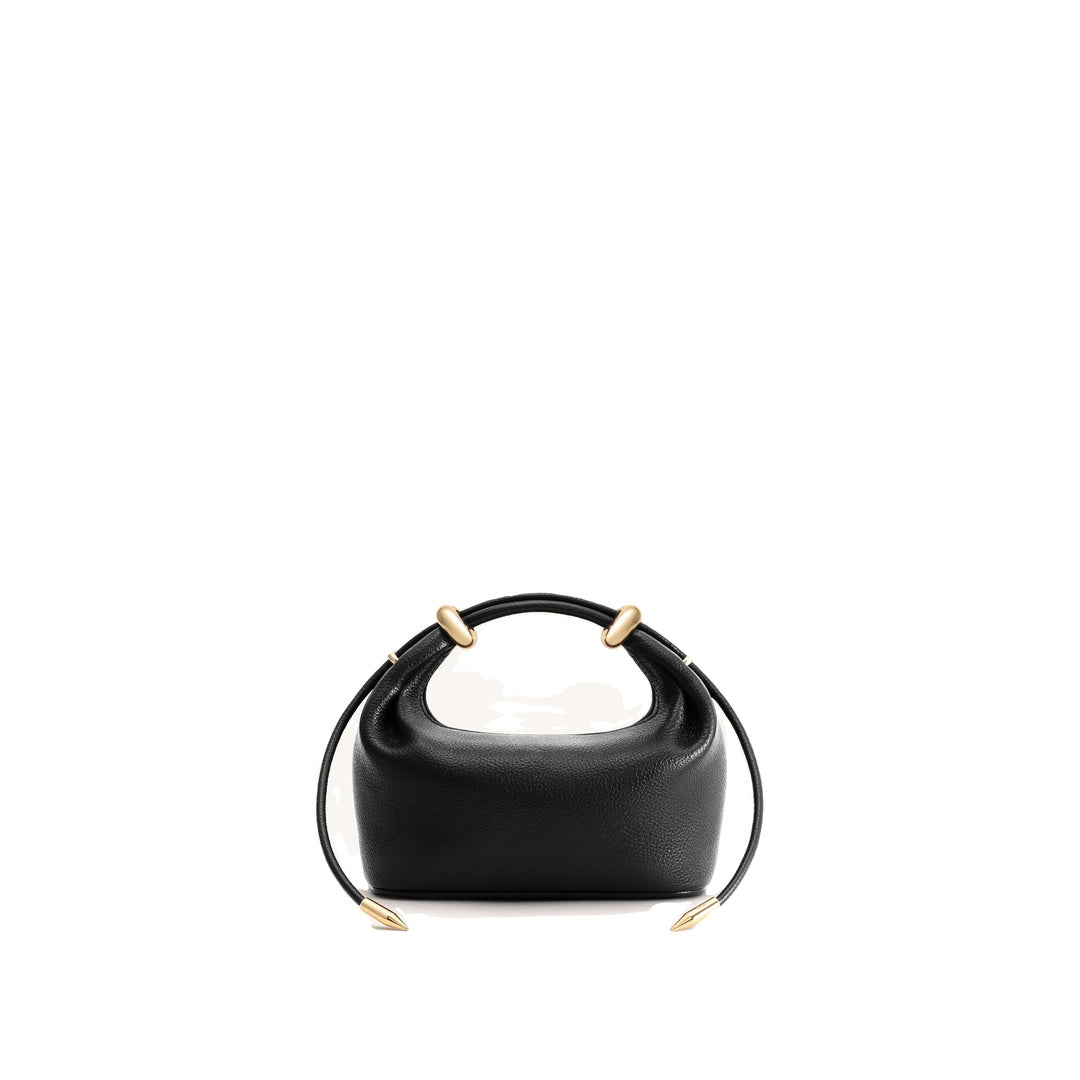 JW PEI Ellie Metal Ring Embellished Top Handle Bag - Black by JW PEI