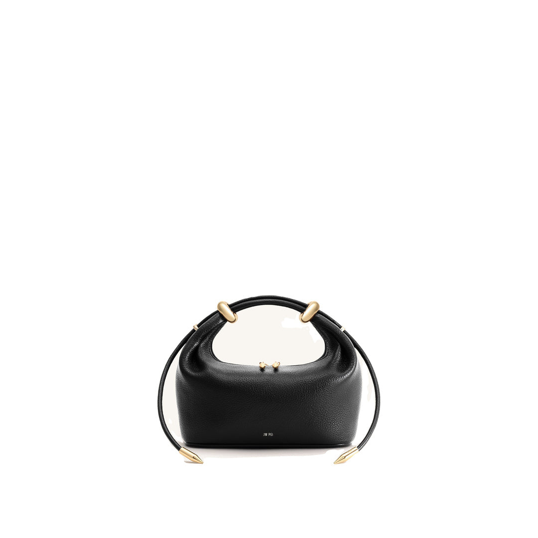 JW PEI Ellie Metal Ring Embellished Top Handle Bag - Black by JW PEI