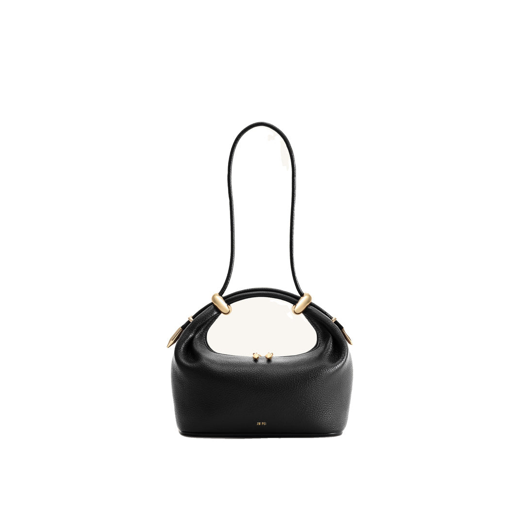JW PEI Ellie Metal Ring Embellished Top Handle Bag - Black by JW PEI