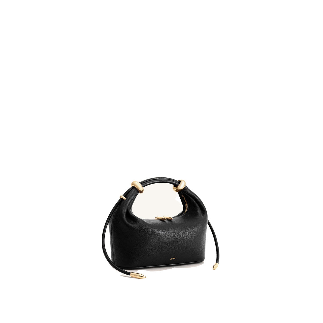 JW PEI Ellie Metal Ring Embellished Top Handle Bag - Black by JW PEI