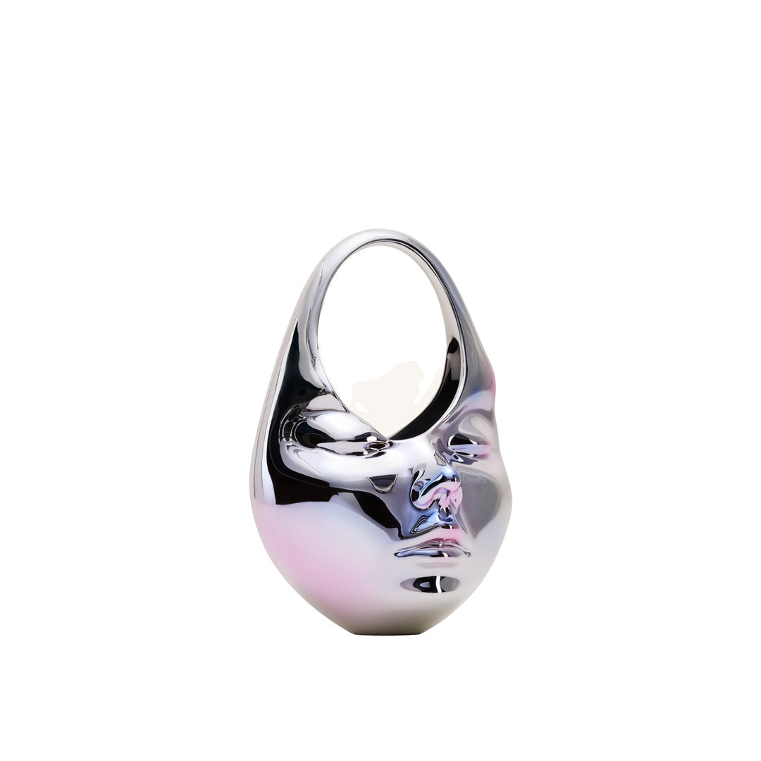 JW PEI Lillian Face Crescent Top Handle Bag - Silver by JW PEI