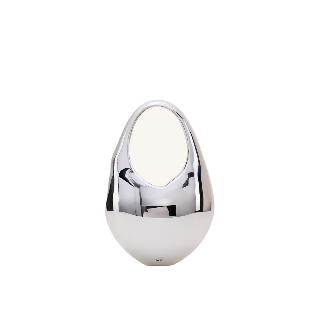 JW PEI Lillian Face Crescent Top Handle Bag - Silver by JW PEI