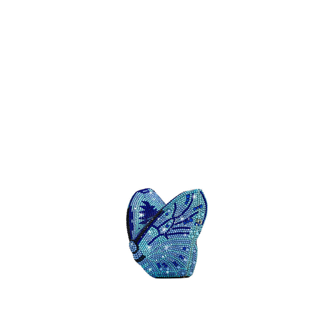 JW PEI Paisley Crystal Butterfly Clutch - Blue by JW PEI