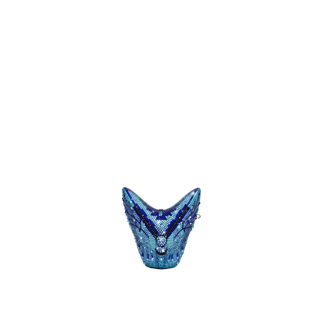 JW PEI Paisley Crystal Butterfly Clutch - Blue by JW PEI