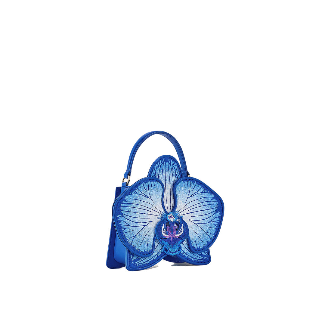 JW PEI Flora Orchid Shaped Top Handle Bag - Blue by JW PEI