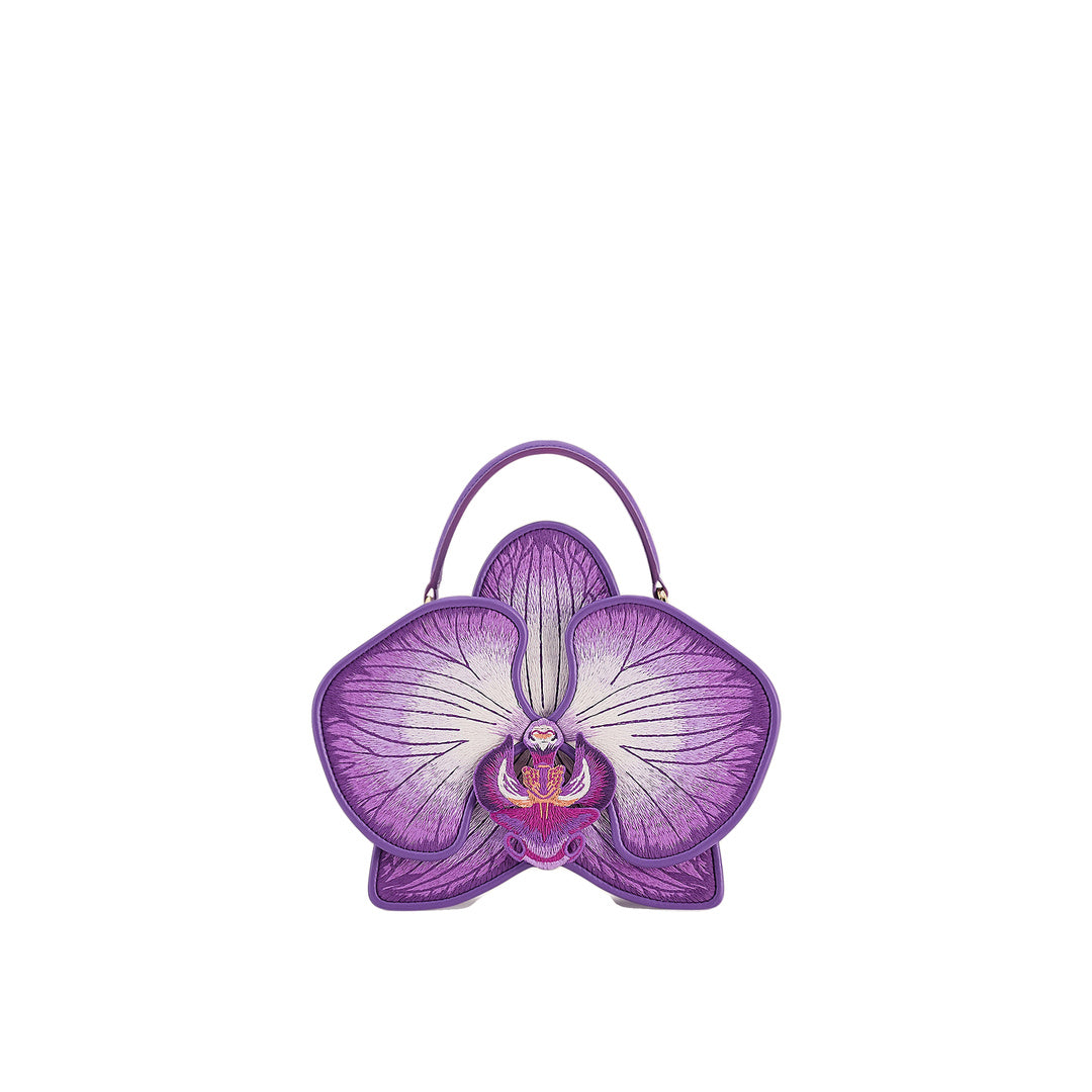 JW PEI Flora Orchid Shaped Top Handle Bag - Purple by JW PEI
