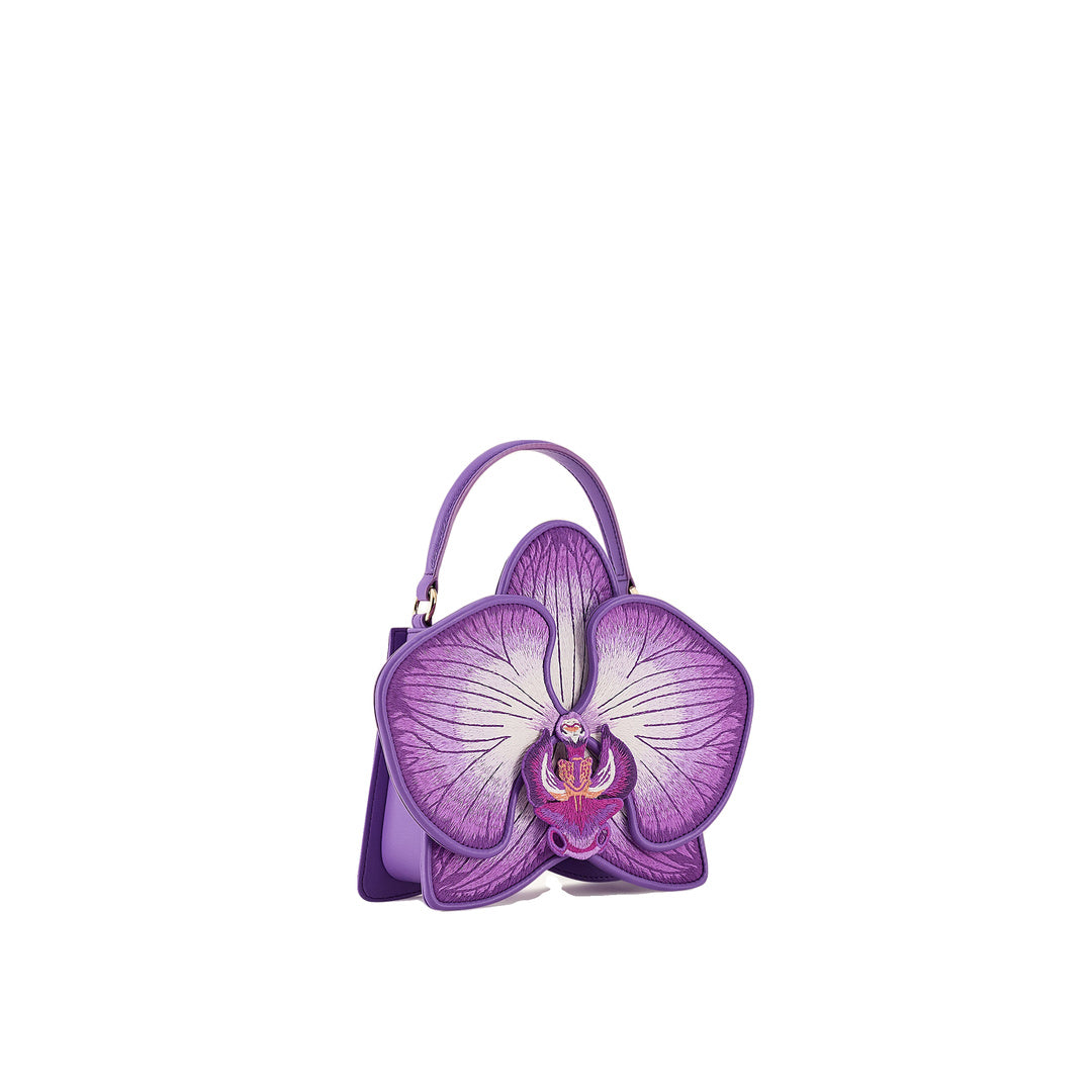 JW PEI Flora Orchid Shaped Top Handle Bag - Purple by JW PEI