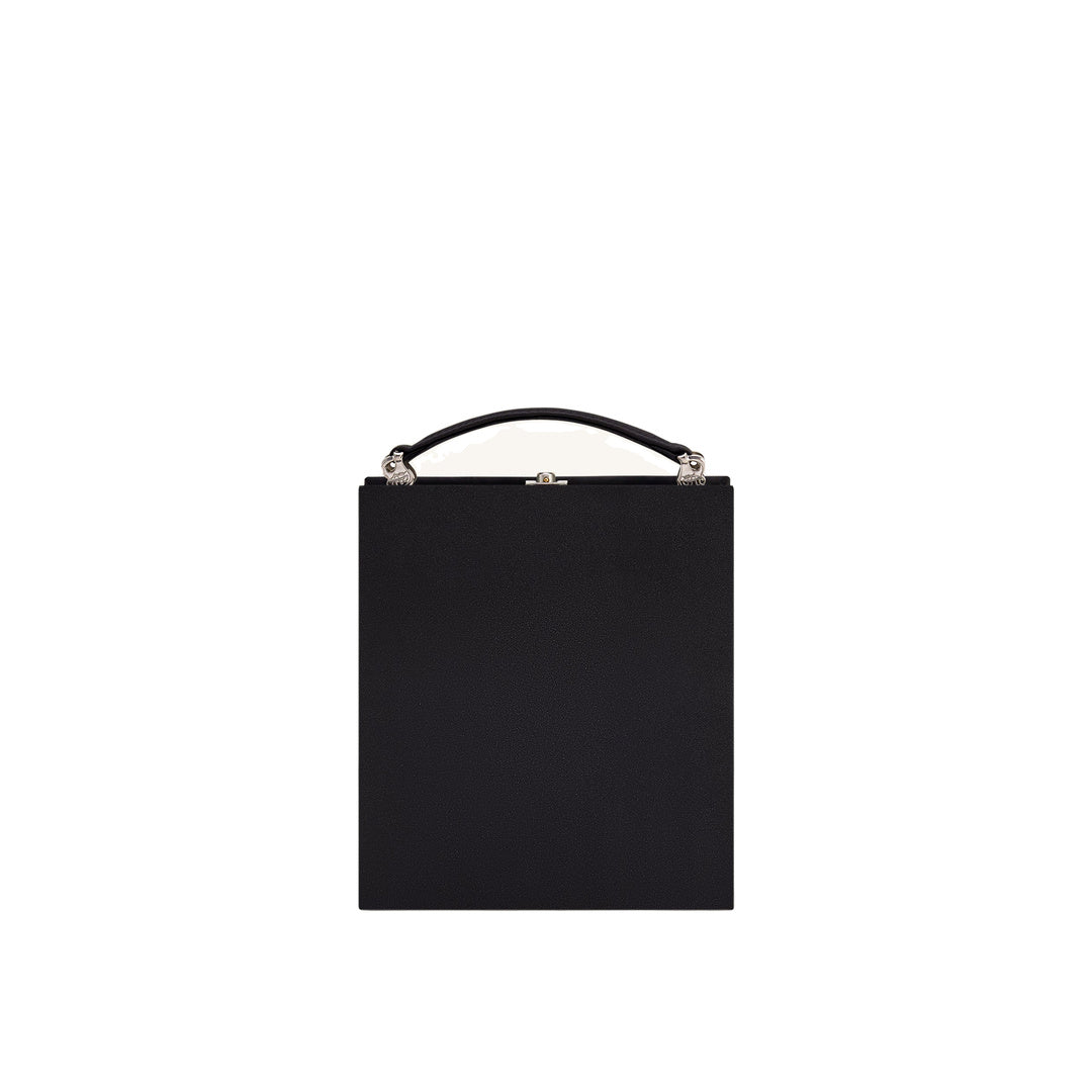 JW PEI Taya Wine Glass Puppy Pattern Book Shape Clutch Bag - Black by JW PEI