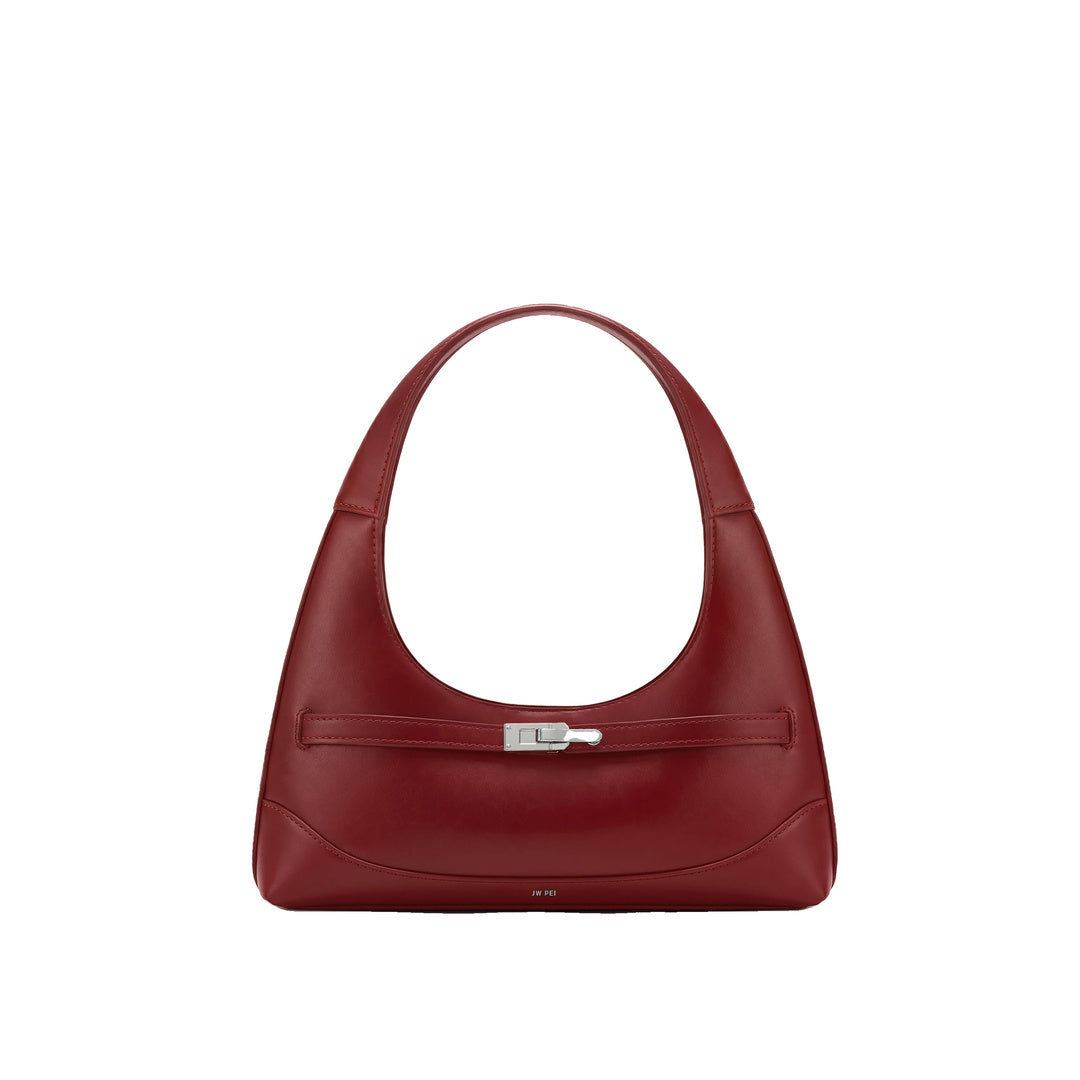 JW PEI Noelle Belted Shoulder Bag - Deep Burgundy by JW PEI