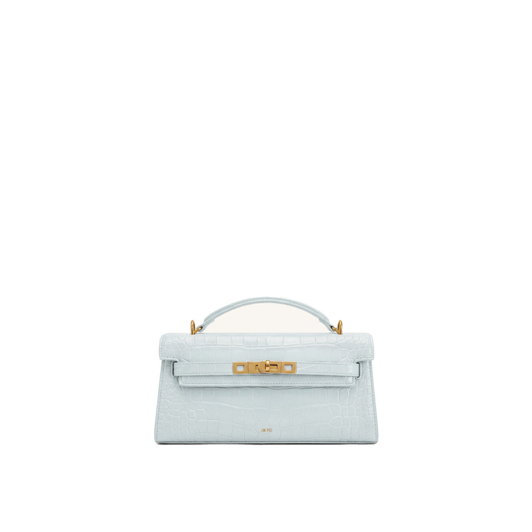 JW PEI Noor Top Handle Bag - Blue Croc by JW PEI
