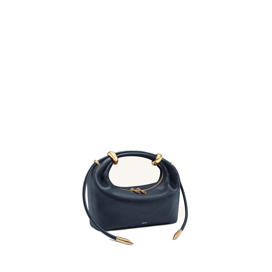 JW PEI Ellie Metal Ring Embellished Top Handle Bag - Navy by JW PEI