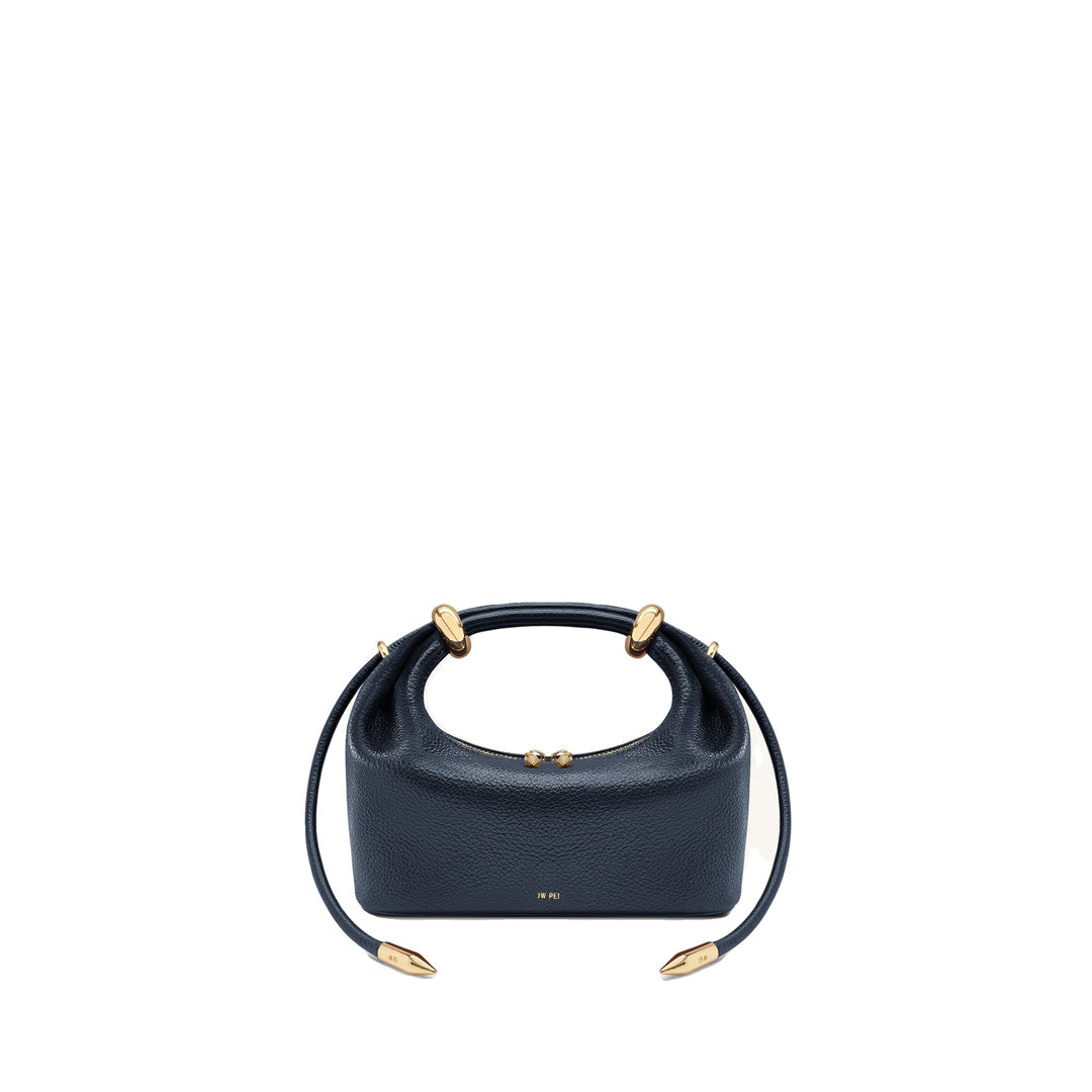 JW PEI Ellie Metal Ring Embellished Top Handle Bag - Navy by JW PEI