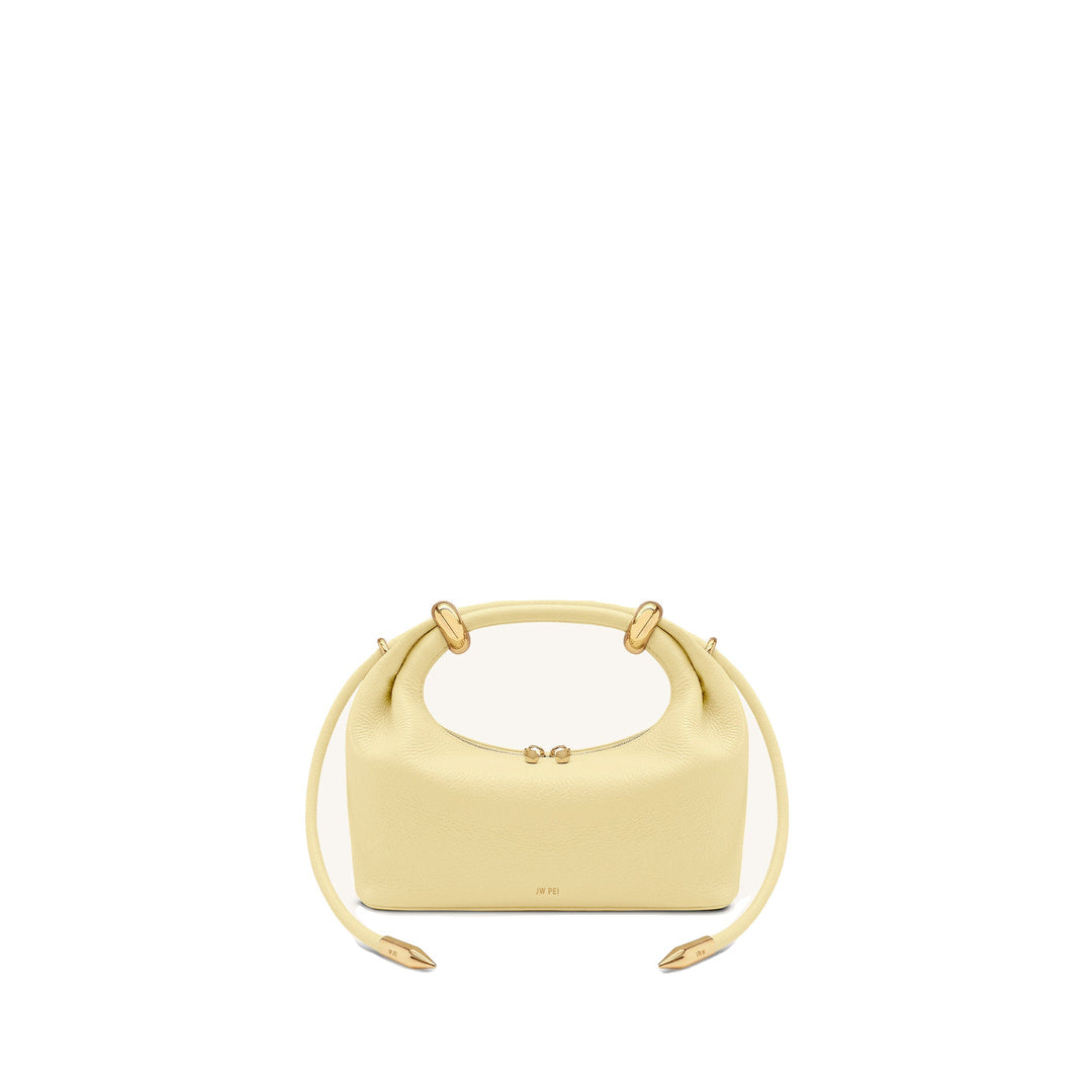 JW PEI Ellie Metal Ring Embellished Top Handle Bag - Lemon Yellow by JW PEI