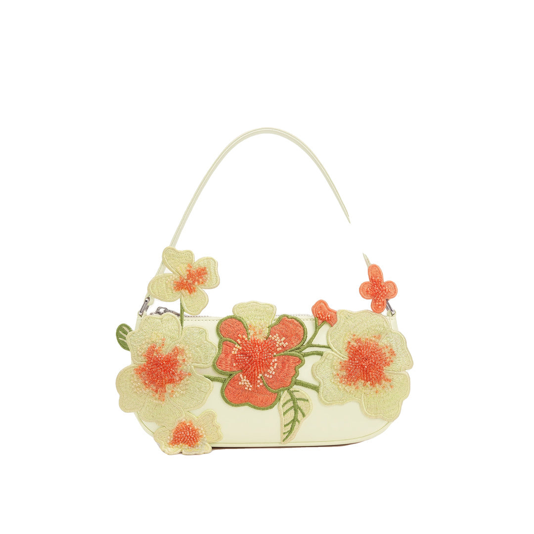 JW PEI Leona Bead Embellished Shoulder Bag - Off White by JW PEI