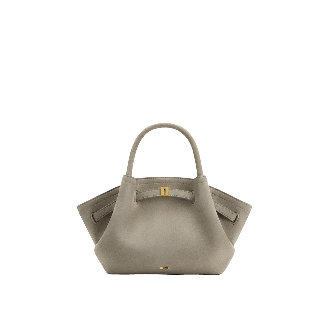 JW PEI Hana Mini Faux Suede Tote Bag - Gray by JW PEI