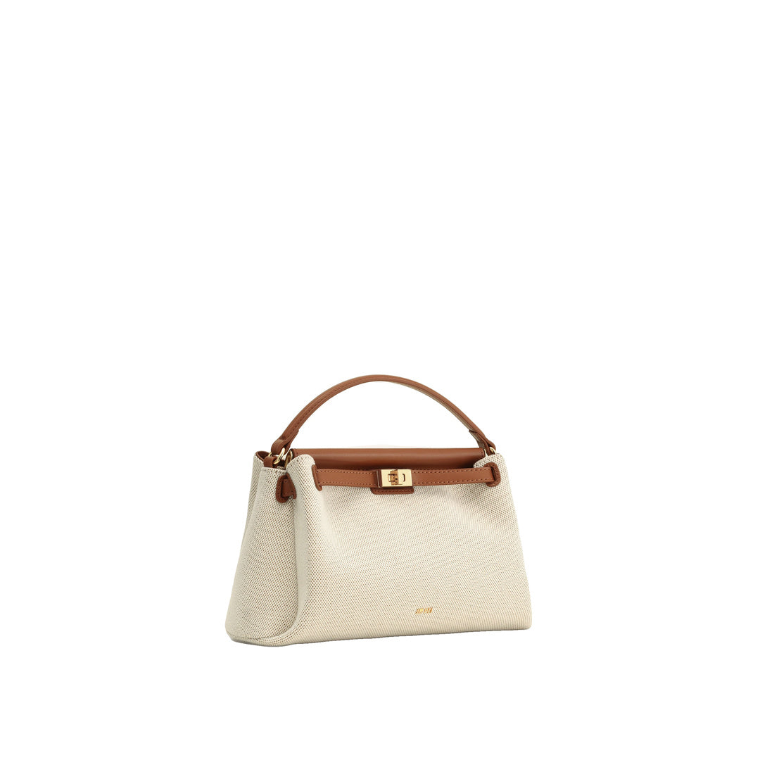 JW PEI Carmen Top Handle Bag - Brown Canvas by JW PEI