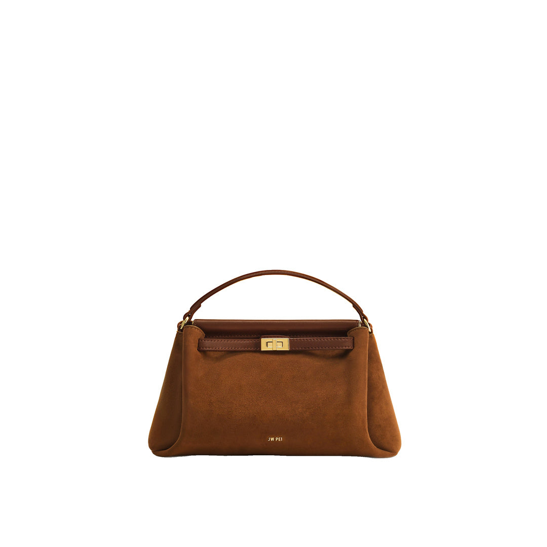 JW PEI Carmen Faux Suede Top Handle Bag - Brown by JW PEI