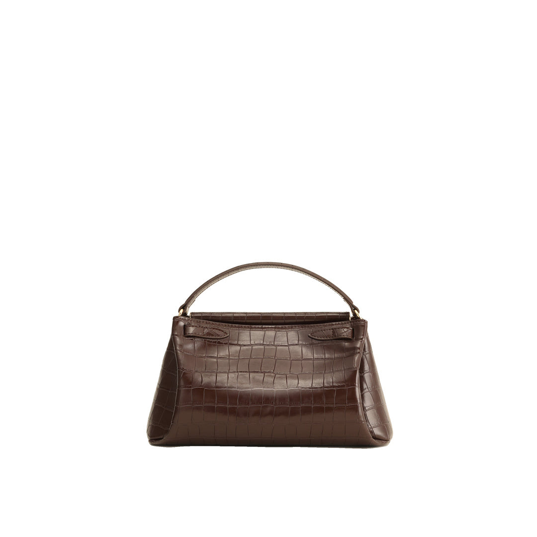 JW PEI Carmen Top Handle Bag - Dark Brown Croc by JW PEI