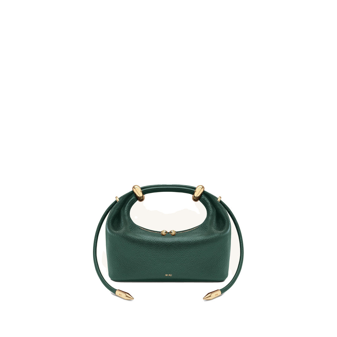 JW PEI Ellie Metal Ring Embellished Top Handle Bag - Forest Green by JW PEI
