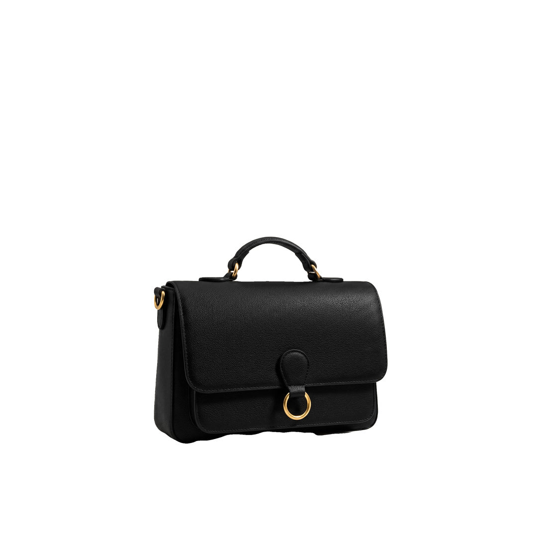 JW PEI Mirelle Pebbled Top Handle Satchel - Black by JW PEI