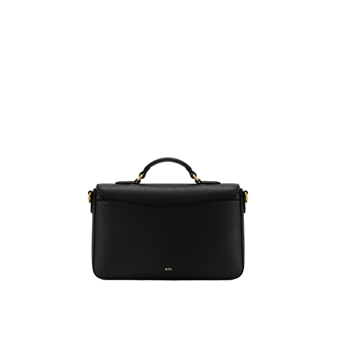 JW PEI Mirelle Pebbled Top Handle Satchel - Black by JW PEI