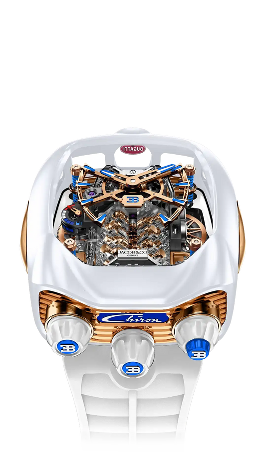 Bugatti Chiron Tourbillon - Rose Gold & White Ceramic Coating
