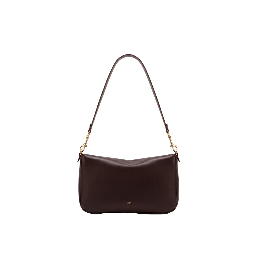 JW PEI Sofia Classic Flap Shoulder Bag - Dark Brown by JW PEI
